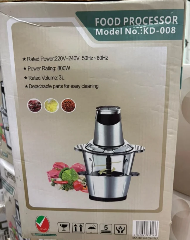 خردکن 2 کاسه استیل و شیشه ای3لیتری دسینی مدل KD_0088