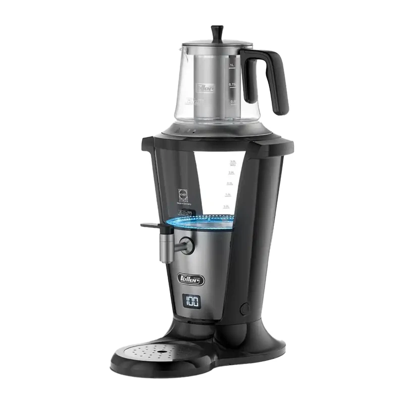 چای‌ساز روی هم فلر مدل TS390 رنگ مشکی